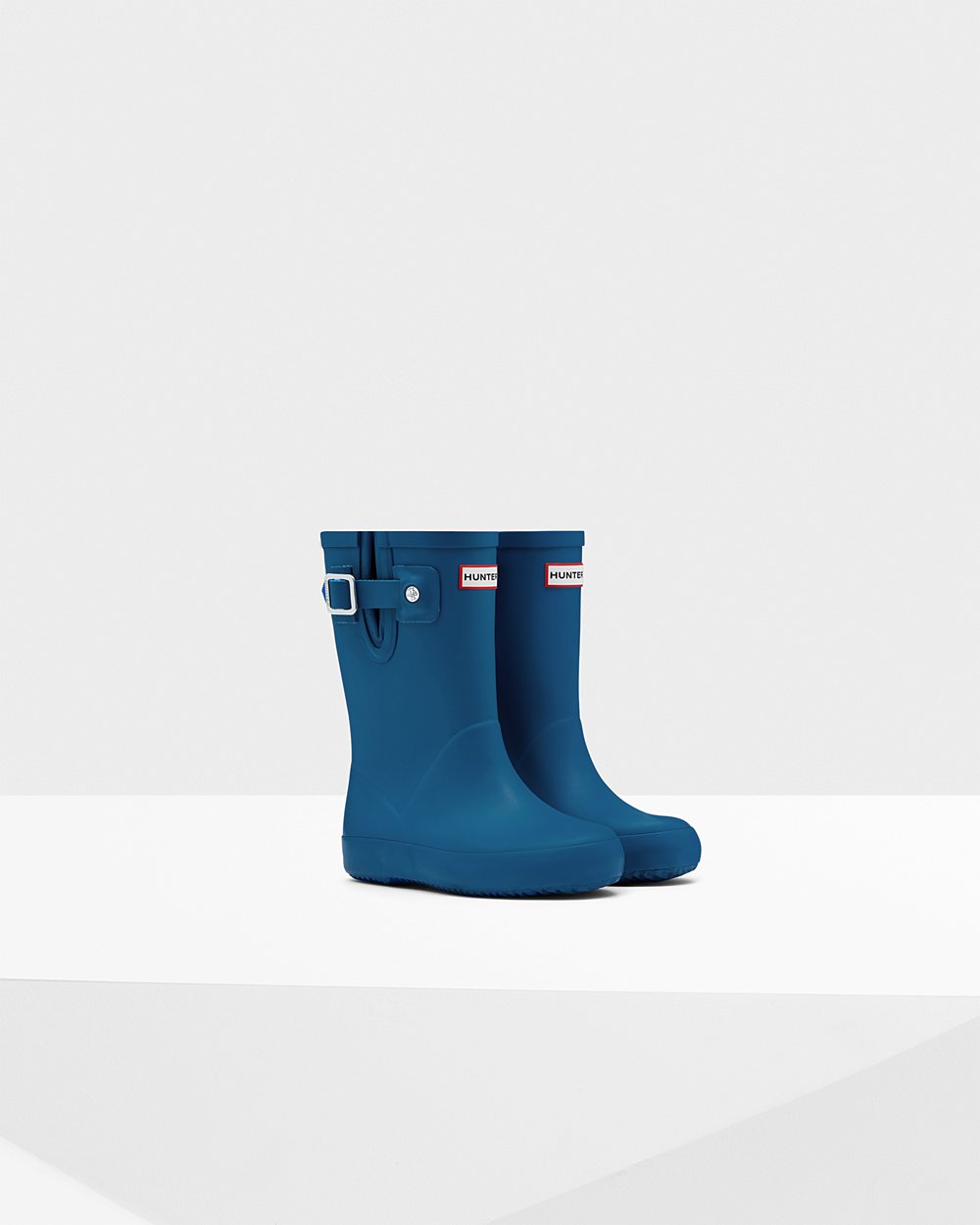 Galochas Hunter Criança Azuis - Original First Flat Sole - 68AFROWLB